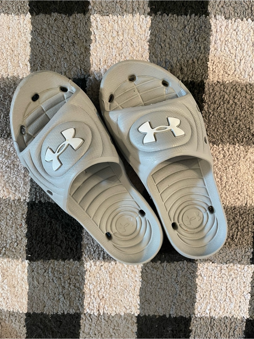 Under Armour Kids Light Gray Slide Sandals
